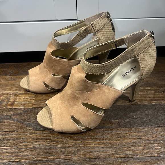 Alfani Shoes - Alfani Tan Peep-Toe Heels Gently Used